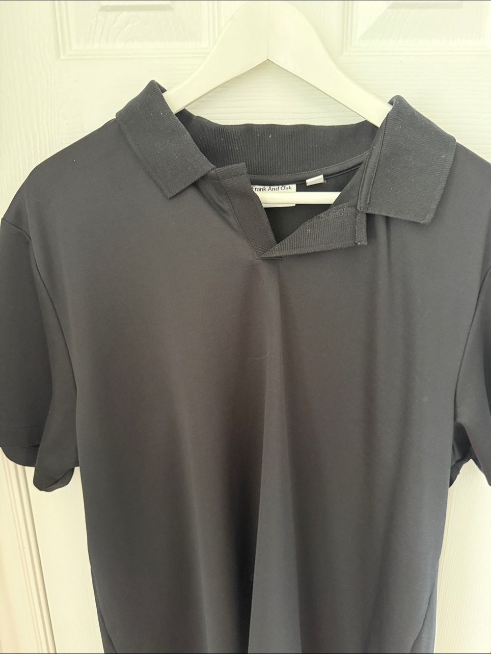 Frank & Oak Men's Black Polo Shirt - Slim Fit